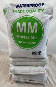 Shape Forming And Waterproofing Mortars: Waterproof mortar, 30kg bags x 4 = 120kg