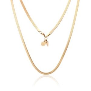 Products: Keepsake Necklace Rose Quartz Gold