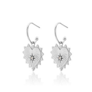 Products: Star Hoops Topaz White Gold