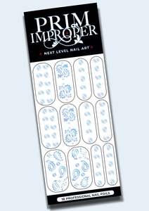 NAIL FOILS | PAISLEY PRINT | HOLO SILVER