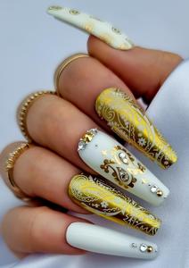 Bandana: NAIL FOILS | PAISLEY PRINT | GOLD