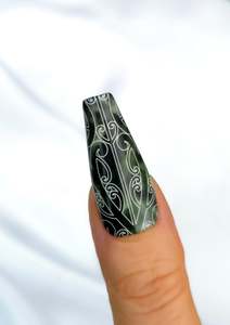 Mana Maori: POUNAMU ANAMATA NAIL TRANSFER TATTOOS | DARK