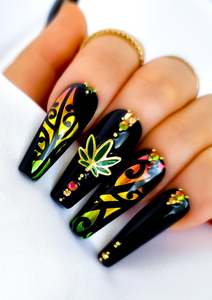 FESTIVAL NAIL FOILS - RASTA VIBES - MULTICOLOUR