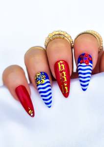 All: KIRIBATI NAIL FOILS | RED & GOLD