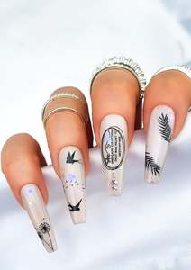 POSITIVE VIBES NAIL TRANSFER TATTOOS | ELEVATE & EMPOWER | BLACK