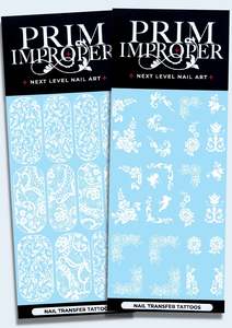 WEDDING NAIL TRANSFER TATTOOS | WHITE