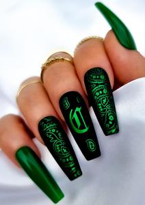 NAIL FOILS - OLD ENGLISH - GREEN