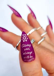 J Indigenous Designs: INDIGENOUS AUSTRALIAN NAIL FOILS - BELONGING -  PINK