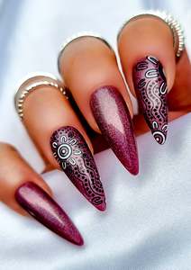 INDIGENOUS AUSTRALIAN NAIL TRANSFER TATTOOS - BELONGING - BLACK & WHITE