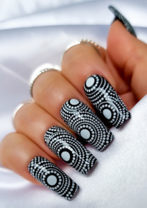 INDIGENOUS AUSTRALIAN NAIL TRANSFER TATTOOS - GENERATIONS - WHITE