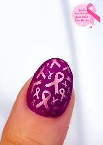 Sample Sets: PINK RIBBON NAIL FOILS | ROSE