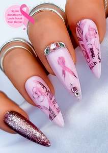 BREAST AWARENESS BLOSSOMS NAIL FOILS | ROSE
