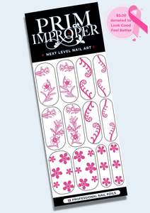 BREAST AWARENESS BLOSSOMS NAIL FOILS | PINK