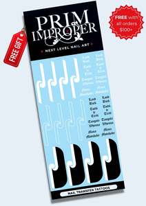 TINO RANGATIRATANGA FLAG | NAIL TRANSFER TATTOOS | BLACK & WHITE