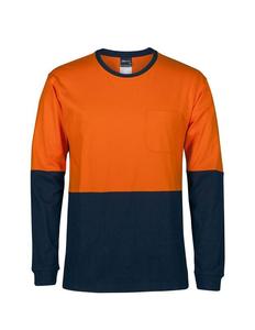 6HVTN JB's Hi Vis L/S Crew Neck Cotton T-shirt