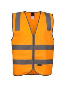 Hi Vis Tradewear Vests: 6DVSV JB's Vic Rail (D+N) Zip Safety Vest