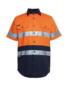 6HSS JB'S Hi Vis S/S (D+N) 190G Work Shirt