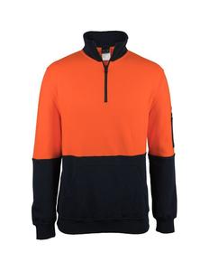 6HVFM JB's Hi Vis 310 Cotton 1/2 Zip Fleece