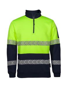 6HZS JB's Hi Vis 1/2 Zip Segmented Tape Fleecy