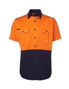 6HWS JB's Hi Vis S/S 190G Work Shirt