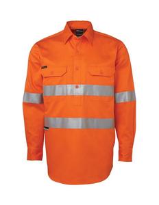 6HWCF JB's Hi Vis (D+N) Close Front L/S 190g Work Shirt