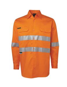 Hi Vis Tradewear Polos Shirts: 6DNWL JB's Hi Vis L/S (D+N) 150G Work Shirt