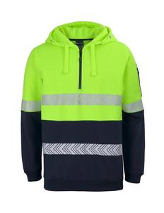 6HZSH JB's Hi Vis (D+N) 1/2 Zip Segmented Tape Hoodie