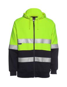 Hi Vis Tradewear Hoodies: 6DNH JB's Hi Vis (D+N) Full Zip Fleecy Hoodie