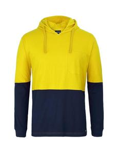 Hi Vis Tradewear Hoodies: 6HCTL JB's Hi Vis L/S Cotton Tee with Hood