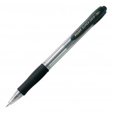 Pilot Super Grip Ballpoint Medium Black (BPGP-10R-M-B) - Box 12