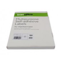 Adhesive Labels: Icon A4 Adhesive Label 2 labels per page (210 x 148 mm) - 100 sheets