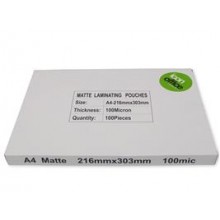 Laminating: Icon Laminating Pouches A4 Matte 100mic Pack 100