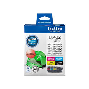 Brother Genuine Ink: Brother 432 B,C,M,Y pack