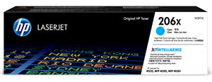 Hp Genuine Toner: HP 206X Cyan High Yield Toner