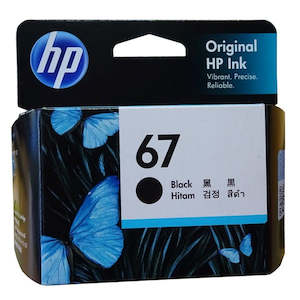 Hp Genuine Ink: HP 67 Black Ink Cartridge