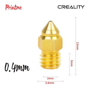 Nozzles: 1x Creality MK8 0.4mm Brass Nozzle Head