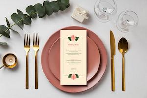 Wedding: MENU'S FOR TABLE DL