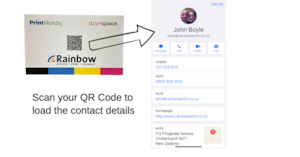 ADD A QR CODE FOR CONTACT DETAILS