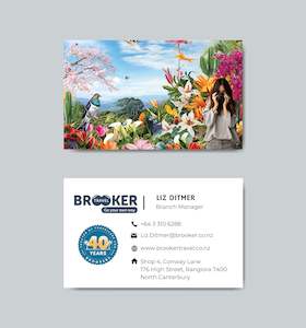 Brooker Travel Dunedin: Brooker Travel Business Cards - Dunedin