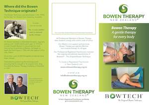 Bowen Therapy: Bowen Therapy NZ Brochure