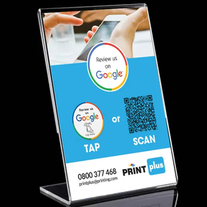 Products: Google Review A6 NFC Stand - PrintPlus