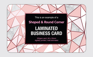 Products: Shaped & Rounded Corner Laminated Business Cards - PrintPlus