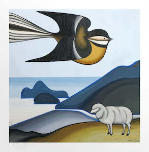 Prints: "Pastoral", Te Henga" print by Don Binney