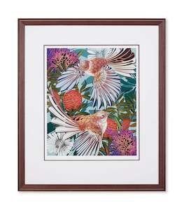 Limited Edition Framed Prints: Flying Fantails by Flox