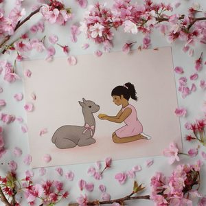 Products: Girl and Llama - Prints & Princesses
