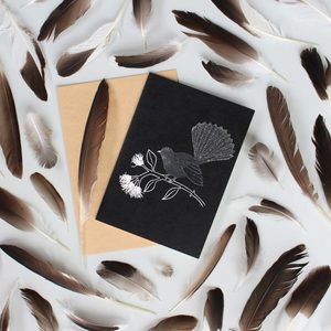 Products: A6 Dot Fantail Greeting Card - Prints & Princesses
