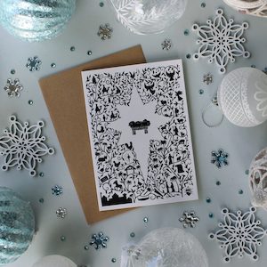 A6 Christmas Greeting Card - Prints & Princesses