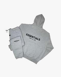 Fear Of God Essentials: Fear of God Essentials Dark Oatmeal Tracksuit (SS22)