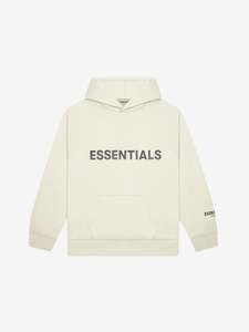 Fear of God Essentials Pullover Hoodie Applique Logo Buttercream