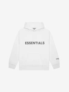 Fear of God Essentials Pullover Hoodie Applique Logo White